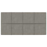 Paneles de pared Vidaxl 12 st 2.16 m² 60x30 cm Velvet gris claro