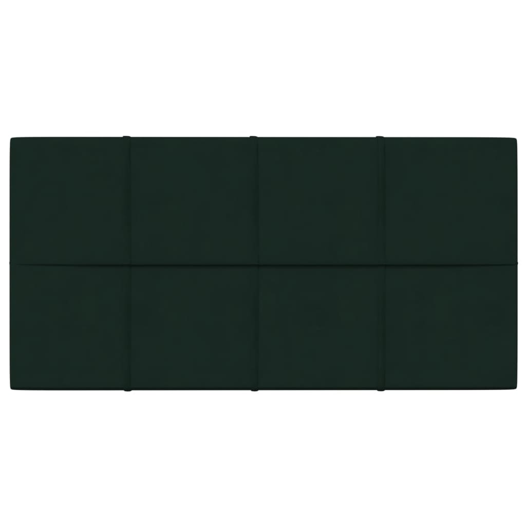 Paneles de pared Vidaxl 12 st 2.16 m² 60x30 cm Velvet verde oscuro