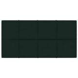 Paneles de pared Vidaxl 12 st 2.16 m² 60x30 cm Velvet verde oscuro