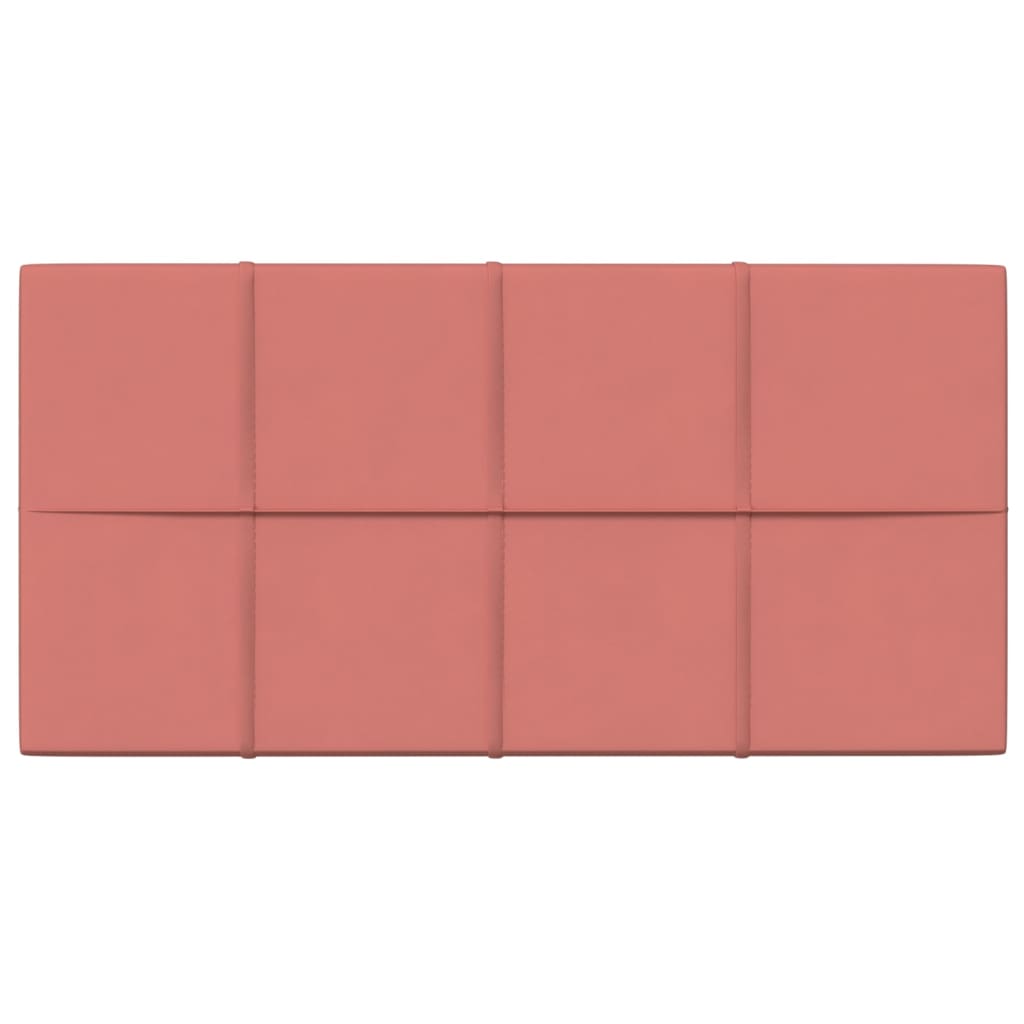 Paneles de pared Vidaxl 12 st 2.16 m² 60x30 cm de terciopelo rosa