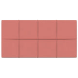 Paneles de pared Vidaxl 12 st 2.16 m² 60x30 cm de terciopelo rosa