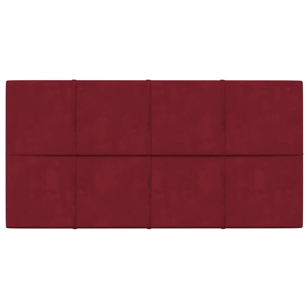 Vidaxl -Wandplatten 12 ST 2,16 m² 60 x 30 cm Samtweinrot rot