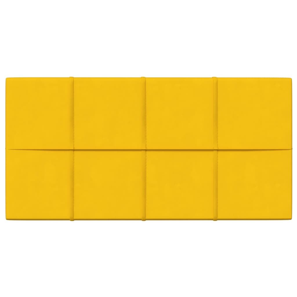 Paneles de pared Vidaxl 12 st 2.16 m² 60x30 cm Velvet amarillo