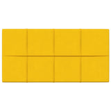 Paneles de pared Vidaxl 12 st 2.16 m² 60x30 cm Velvet amarillo