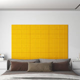 Paneles de pared Vidaxl 12 st 2.16 m² 60x30 cm Velvet amarillo