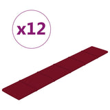 VIDAXL -Wandplatten 12 ST 1,62 m² 90 x 15 cm Samtweinrot rot