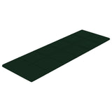 Paneles de pared Vidaxl 12 st 3.24 m² 90x30 cm Velvet verde oscuro