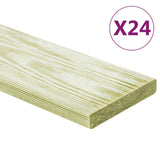 Vidaxl Terra Boards 24 PCS 2,88 m² 1 m Solid furu