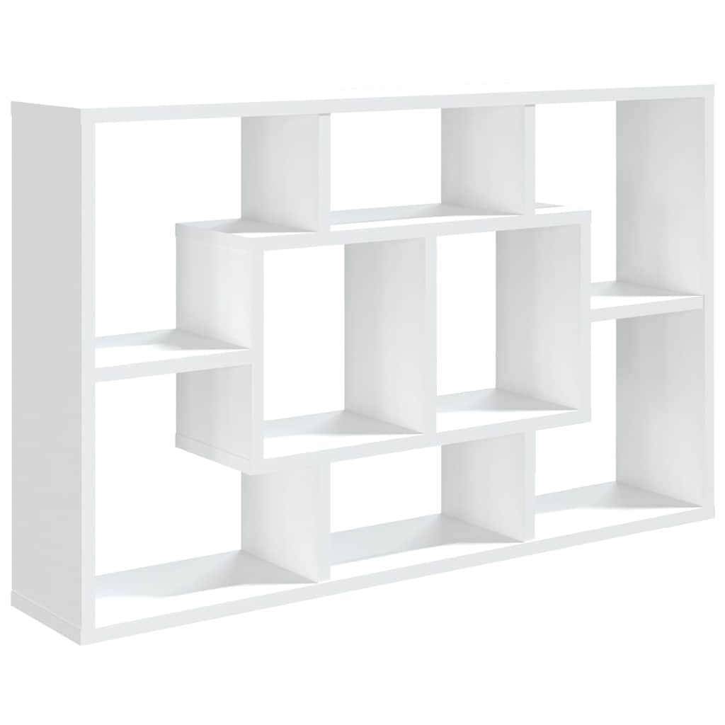 Vidaxl wandschap 85x16x52,5 cm bewerkt hout wit