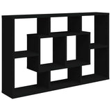 Vidaxl wandschap 85x16x52,5 cm bewerkt hout zwart