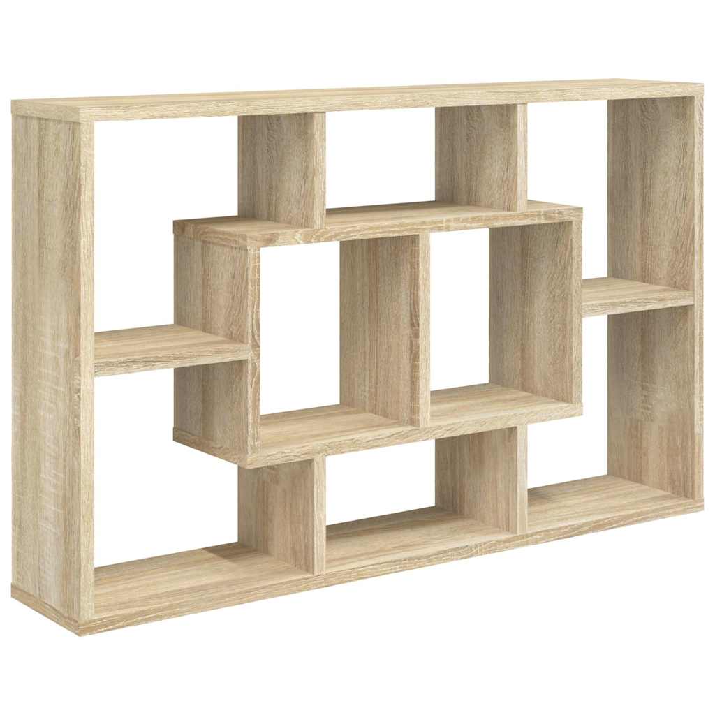 Vidaxl wandschap 85x16x52,5 cm bewerkt hout sonoma eikenkleurig