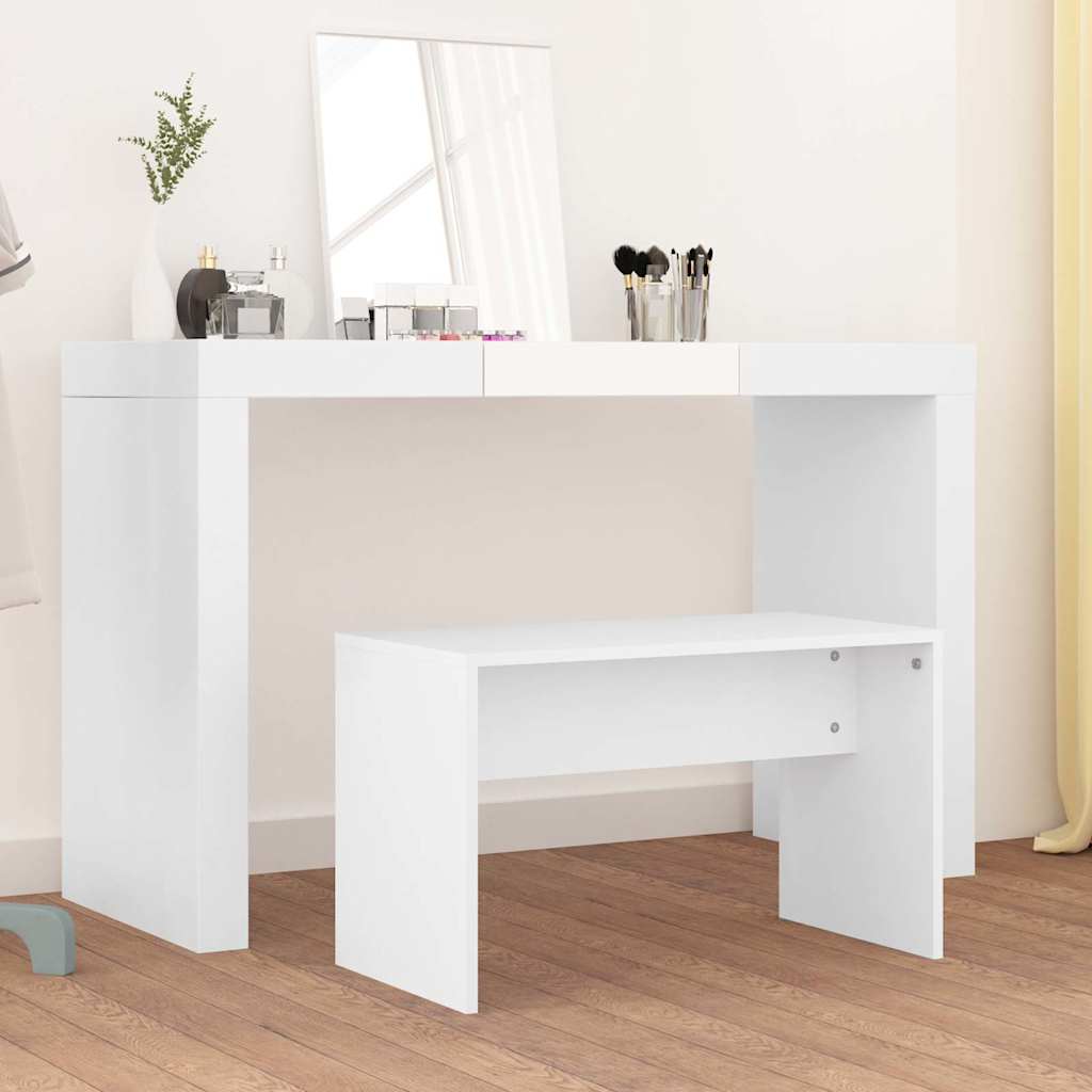 Vidaxl kaptafelkruk 70x35x45 cm bewerkt hout wit