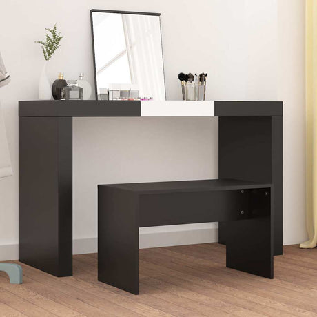 Vidaxl kaptafelkruk 70x35x45 cm bewerkt hout zwart