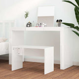 Vidaxl kaptafelkruk 70x35x45 cm bewerkt hout hoogglans wit