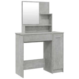 Vidaxl kaptafel met spiegel 86,5x35x136 cm betongrijs