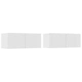 Vidaxl tv-meubels 2 st 80x30x30 cm bewerkt hout wit
