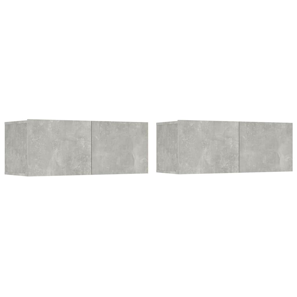 Vidaxl tv-meubels 2 st 80x30x30 cm bewerkt hout betongrijs
