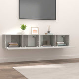 Vidaxl tv-meubels 2 st 80x30x30 cm bewerkt hout betongrijs