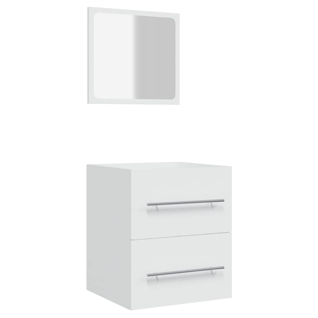 Vidaxl badkamerkast met spiegel 41x38,5x48 cm wit