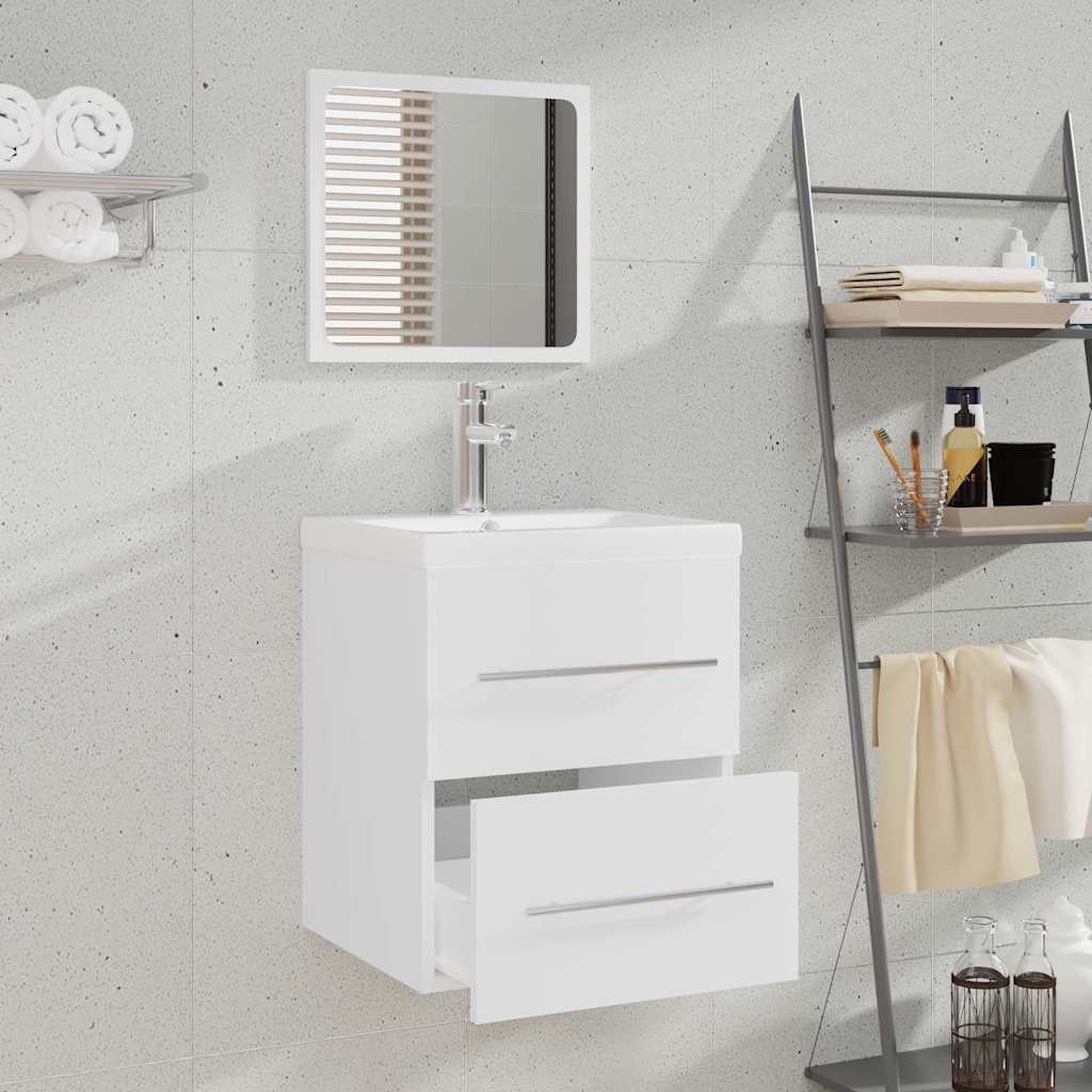 Vidaxl badkamerkast met spiegel 41x38,5x48 cm wit