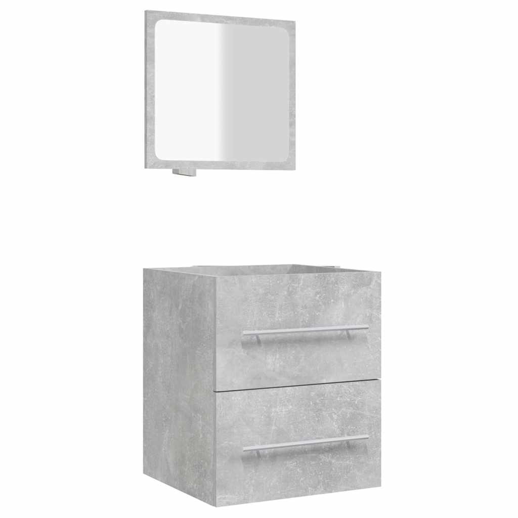 Vidaxl badkamerkast met spiegel 41x38,5x48 cm betongrijs