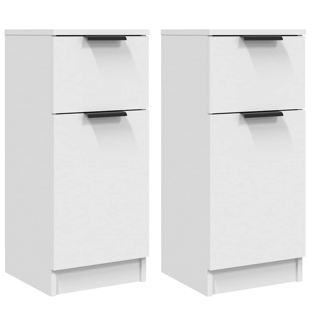 Vidaxl dressoirs 2 st 30x30x70 cm bewerkt hout wit