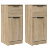 Vidaxl dressoirs 2 st 30x30x70 cm bewerkt hout sonoma eikenkleurig