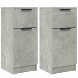 Vidaxl dressoirs 2 st 30x30x70 cm bewerkt hout betongrijs