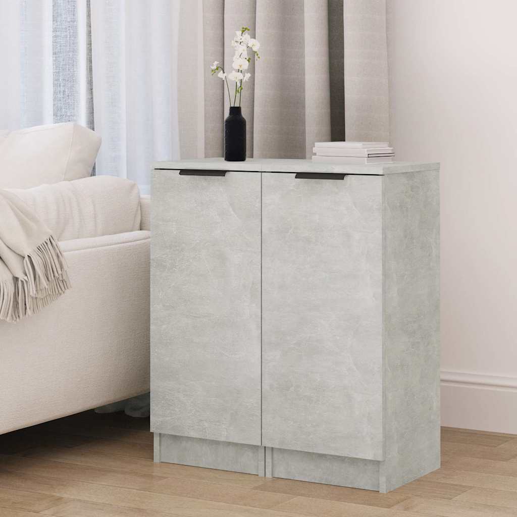 Vidaxl dressoirs 2 st 30x30x70 cm bewerkt hout betongrijs
