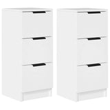 Vidaxl dressoirs 2 st 30x30x70 cm bewerkt hout wit