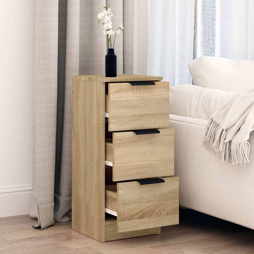 Vidaxl dressoir 30x30x70 cm bewerkt hout sonoma eikenkleurig