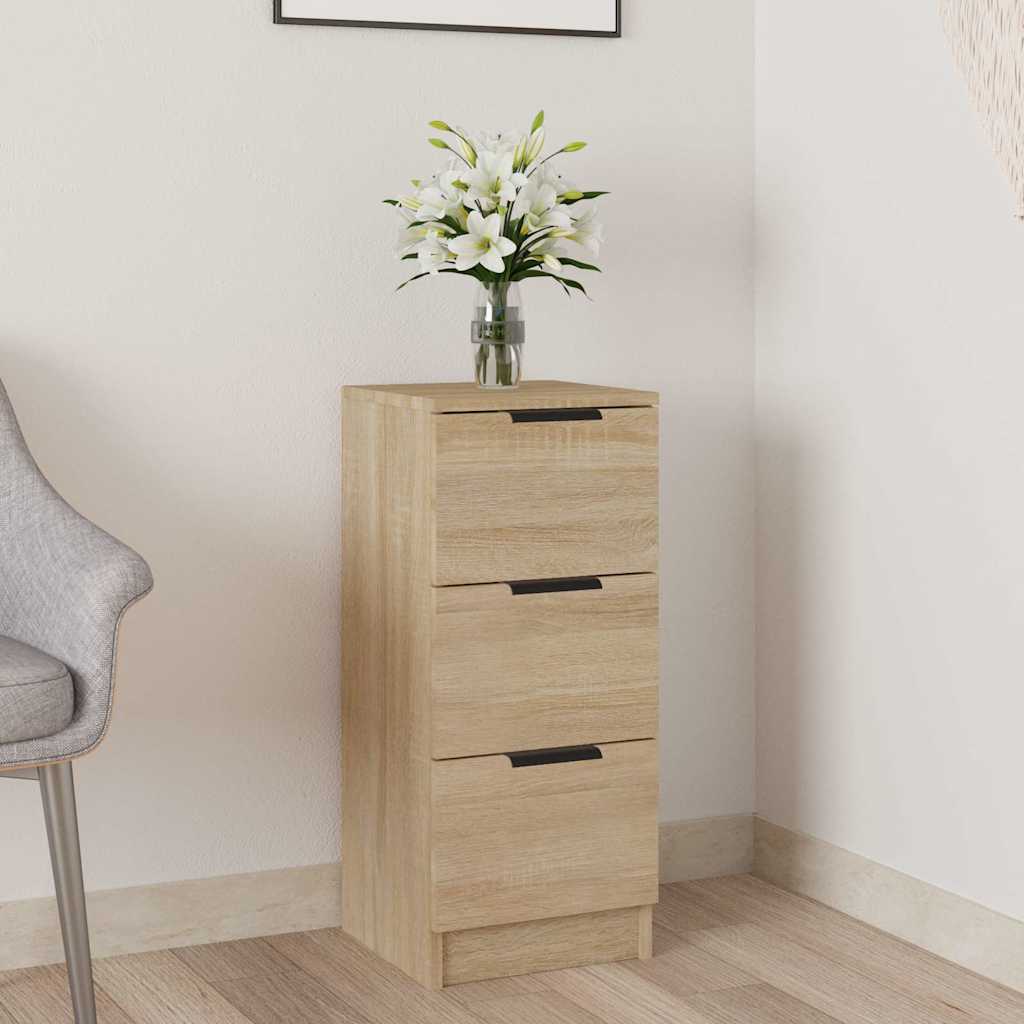Vidaxl dressoir 30x30x70 cm bewerkt hout sonoma eikenkleurig