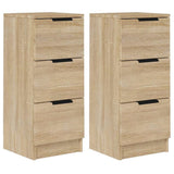 Vidaxl dressoirs 2 st 30x30x70 cm bewerkt hout sonoma eikenkleurig