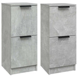 Vidaxl dressoirs 2 st 30x30x70 cm bewerkt hout betongrijs