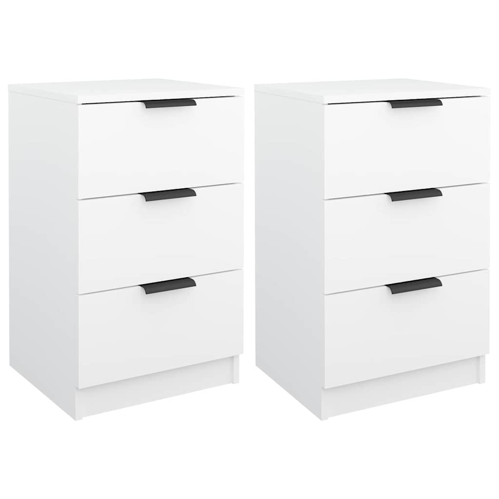 Vidaxl nachtkastjes 2 st 40x36x65 cm wit