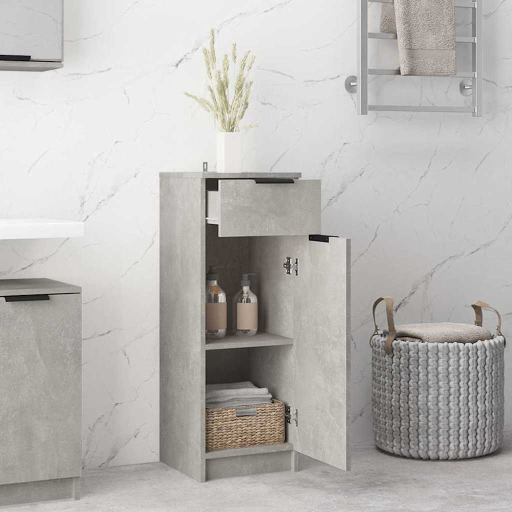 Vidaxl badkamerkast 32x34x90 cm bewerkt hout betongrijs