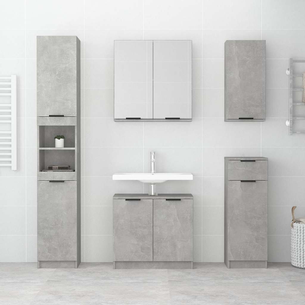 Vidaxl badkamerkast 64,5x33,5x59 cm bewerkt hout betongrijs