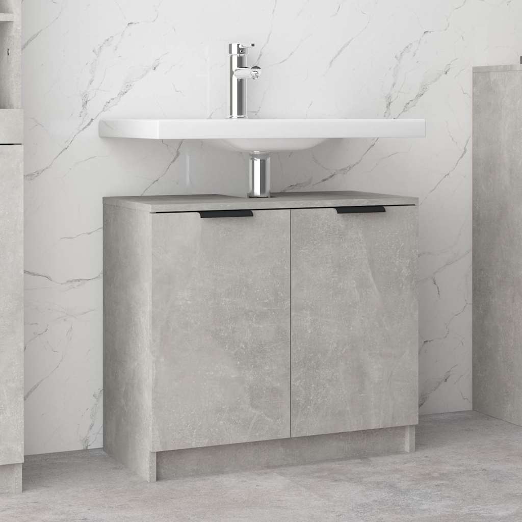 Vidaxl badkamerkast 64,5x33,5x59 cm bewerkt hout betongrijs