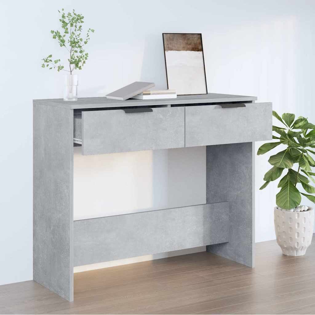 Vidaxl wandtafel 90x36x75 cm bewerkt hout betongrijs