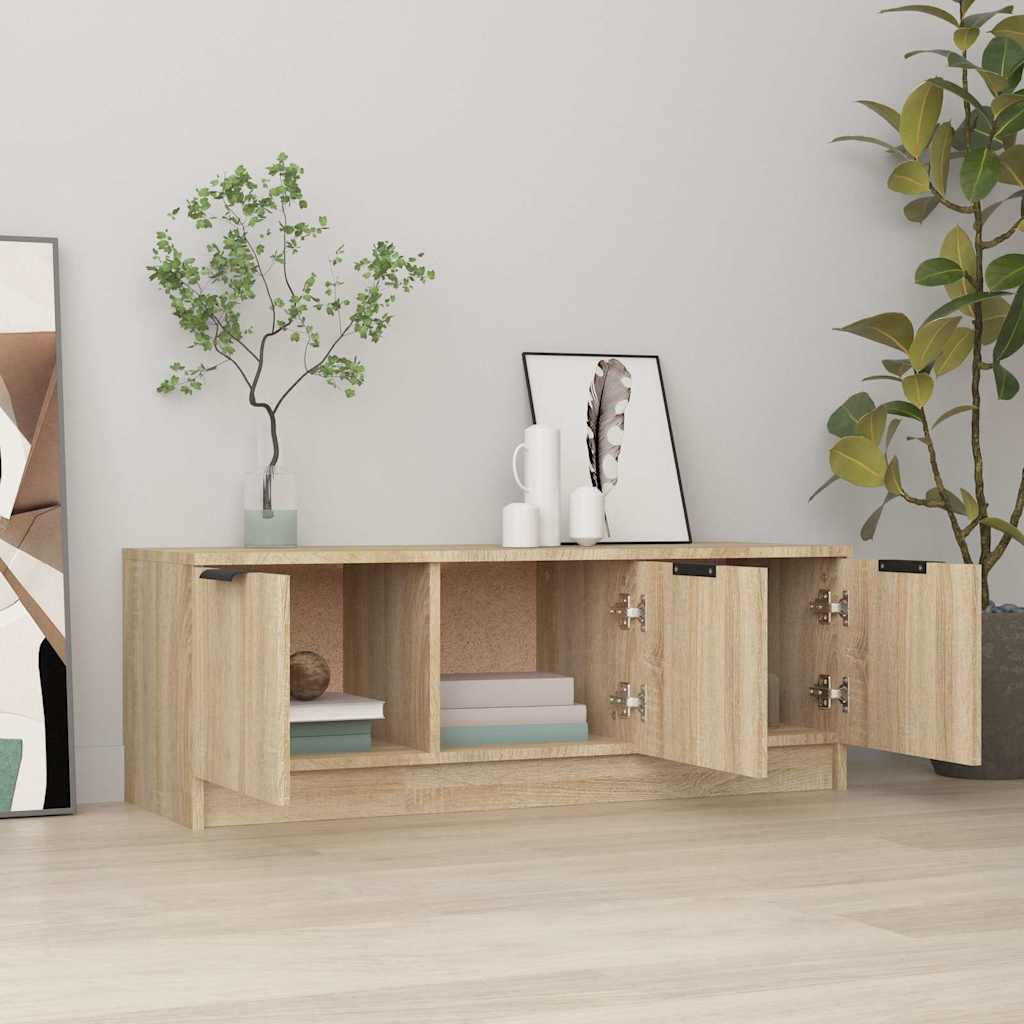 Vidaxl tv-meubel 102x35x36,5 cm bewerkt hout sonoma eikenkleurig