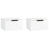 Vidaxl nachtkastjes wandgemonteerd 2 st 34x30x20 cm wit