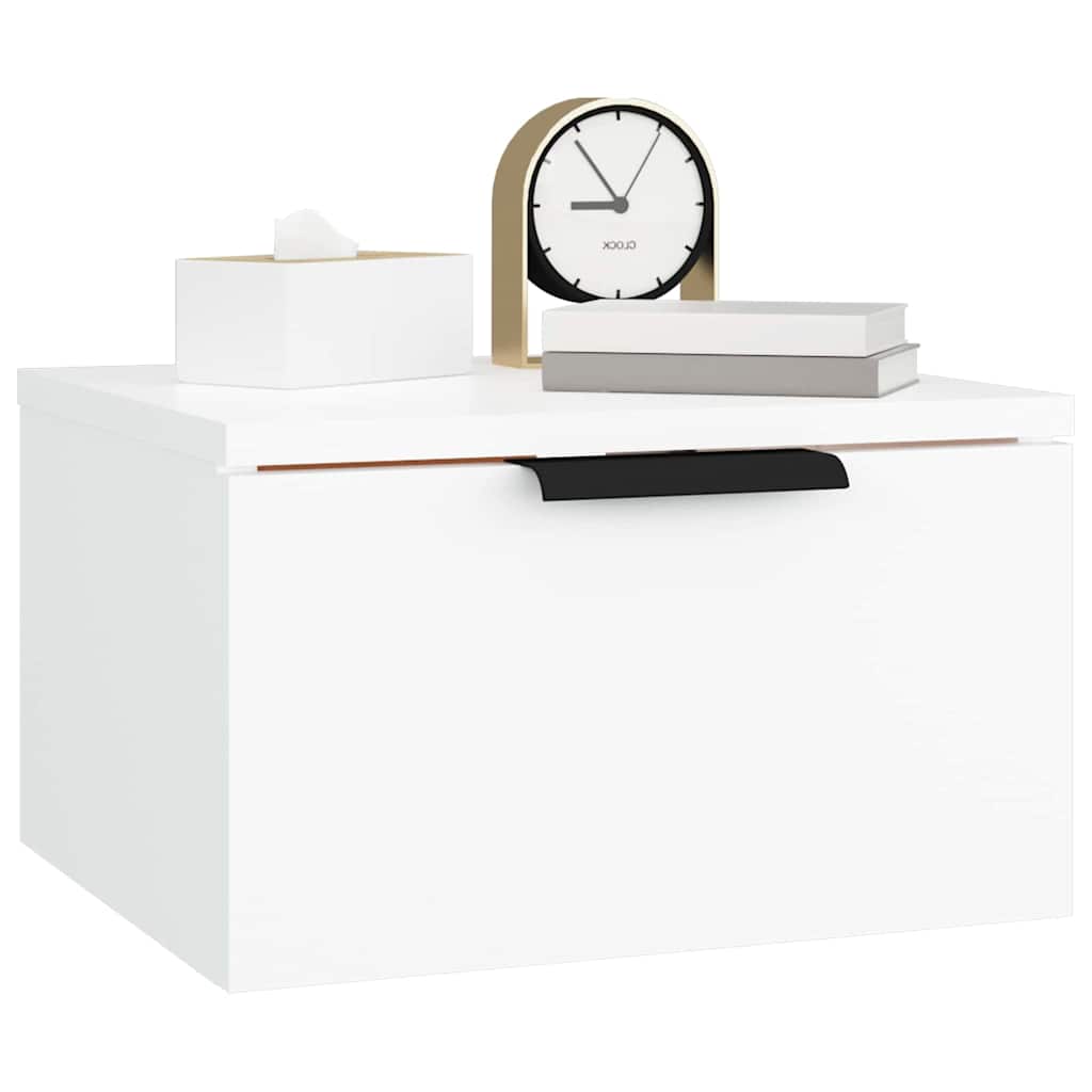 Vidaxl nachtkastjes wandgemonteerd 2 st 34x30x20 cm wit
