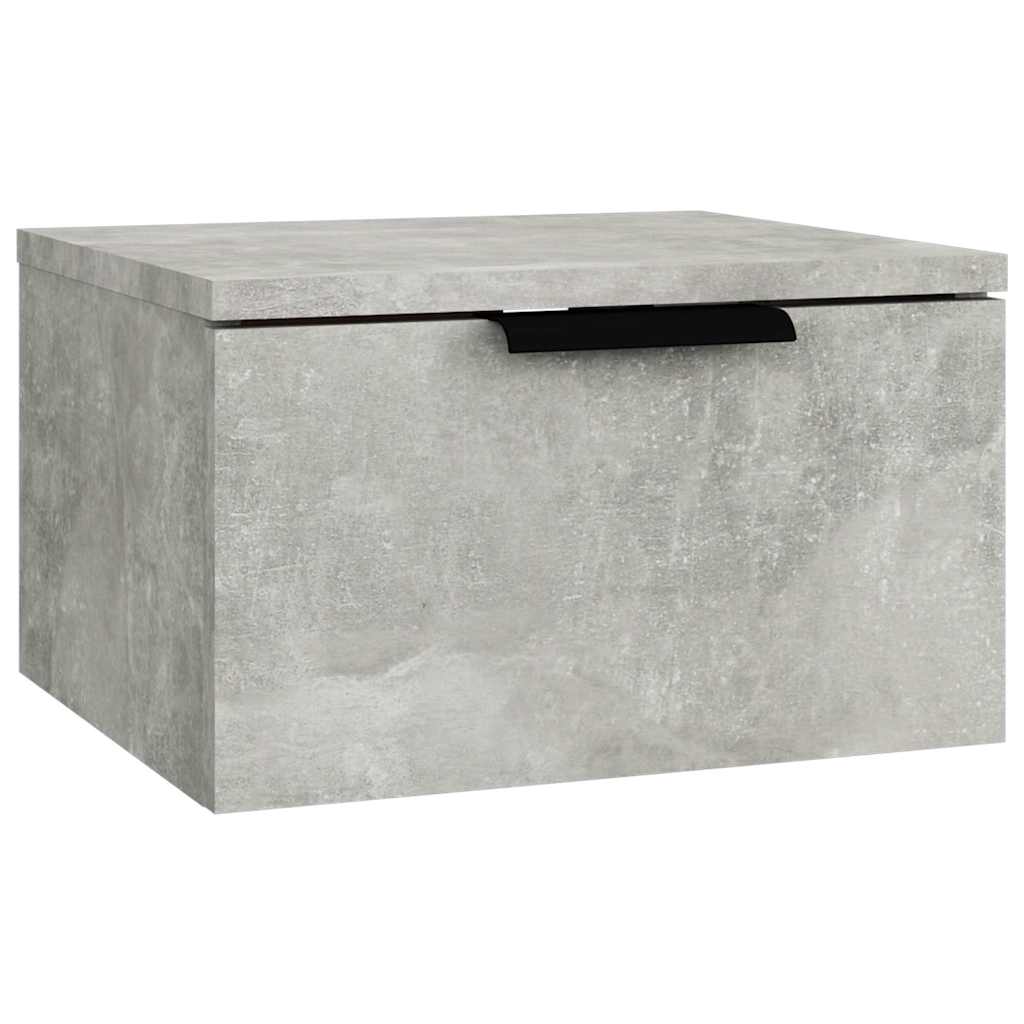 Vidaxl nachtkastje wandgemonteerd 34x30x20 cm betongrijs