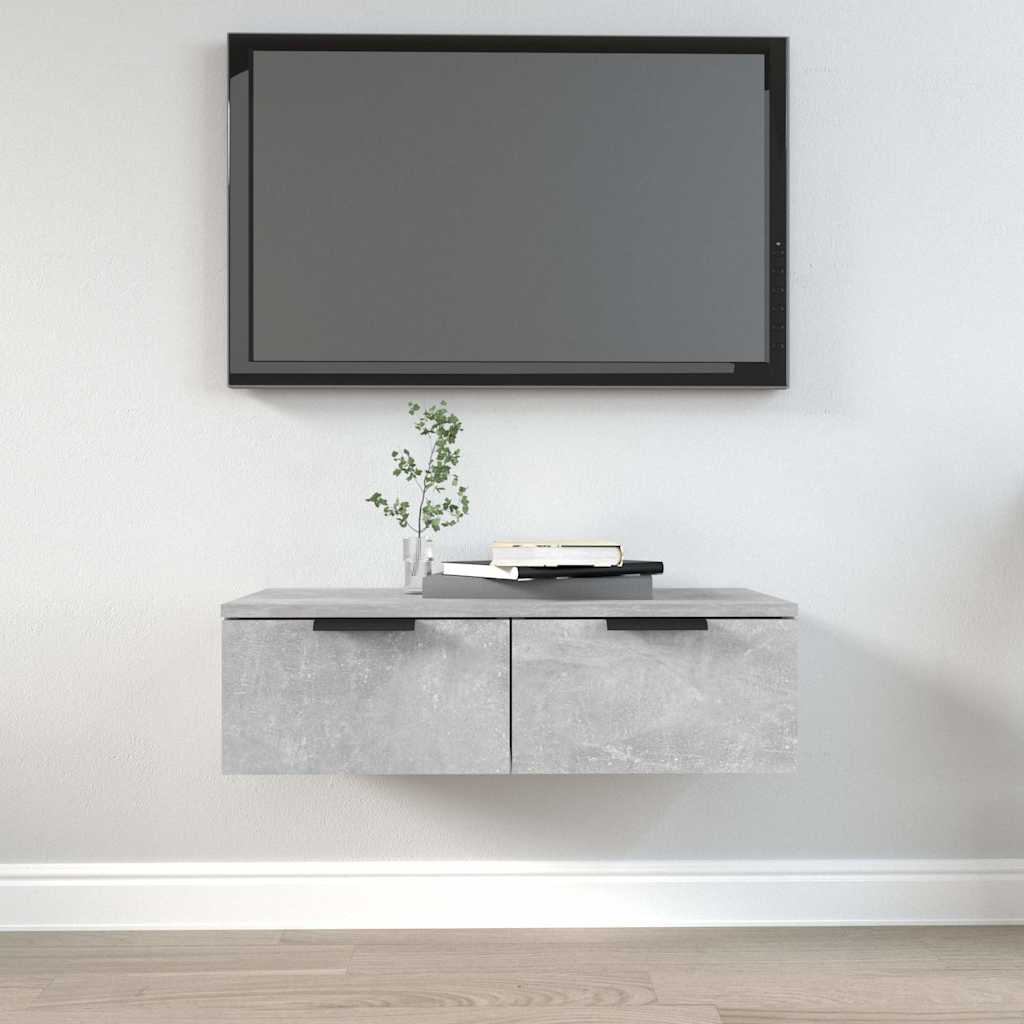 Vidaxl wandkast 68x30x20 cm bewerkt hout betongrijs