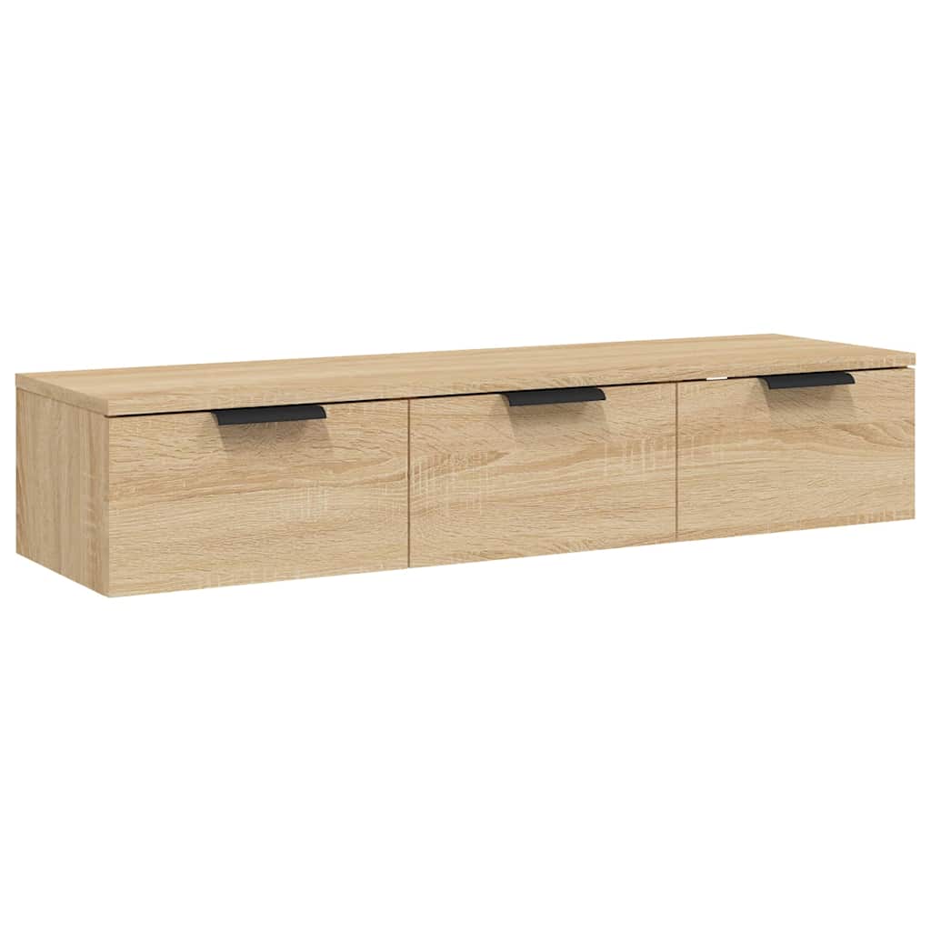 Vidaxl wandkast 102x30x20 cm bewerkt hout sonoma eikenkleurig