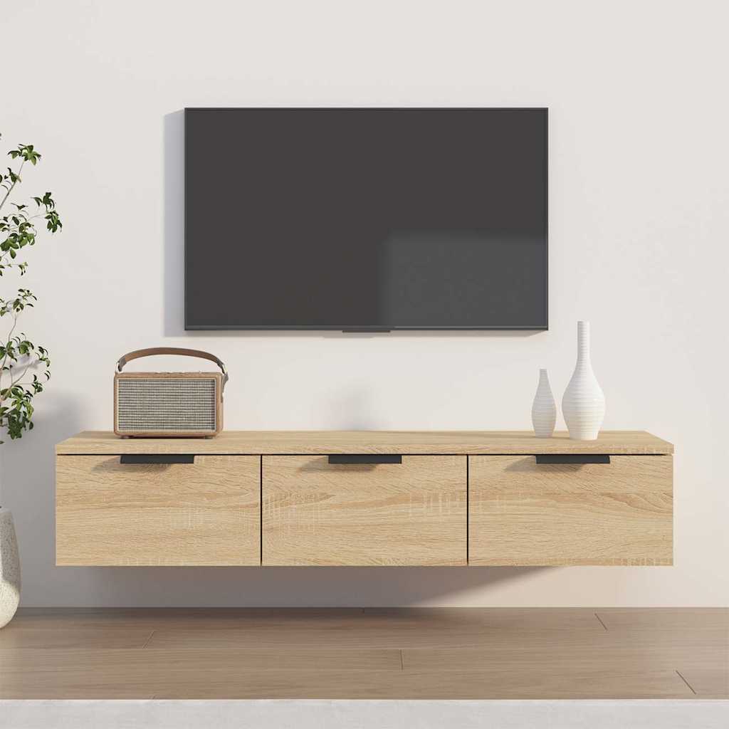 Vidaxl wandkast 102x30x20 cm bewerkt hout sonoma eikenkleurig