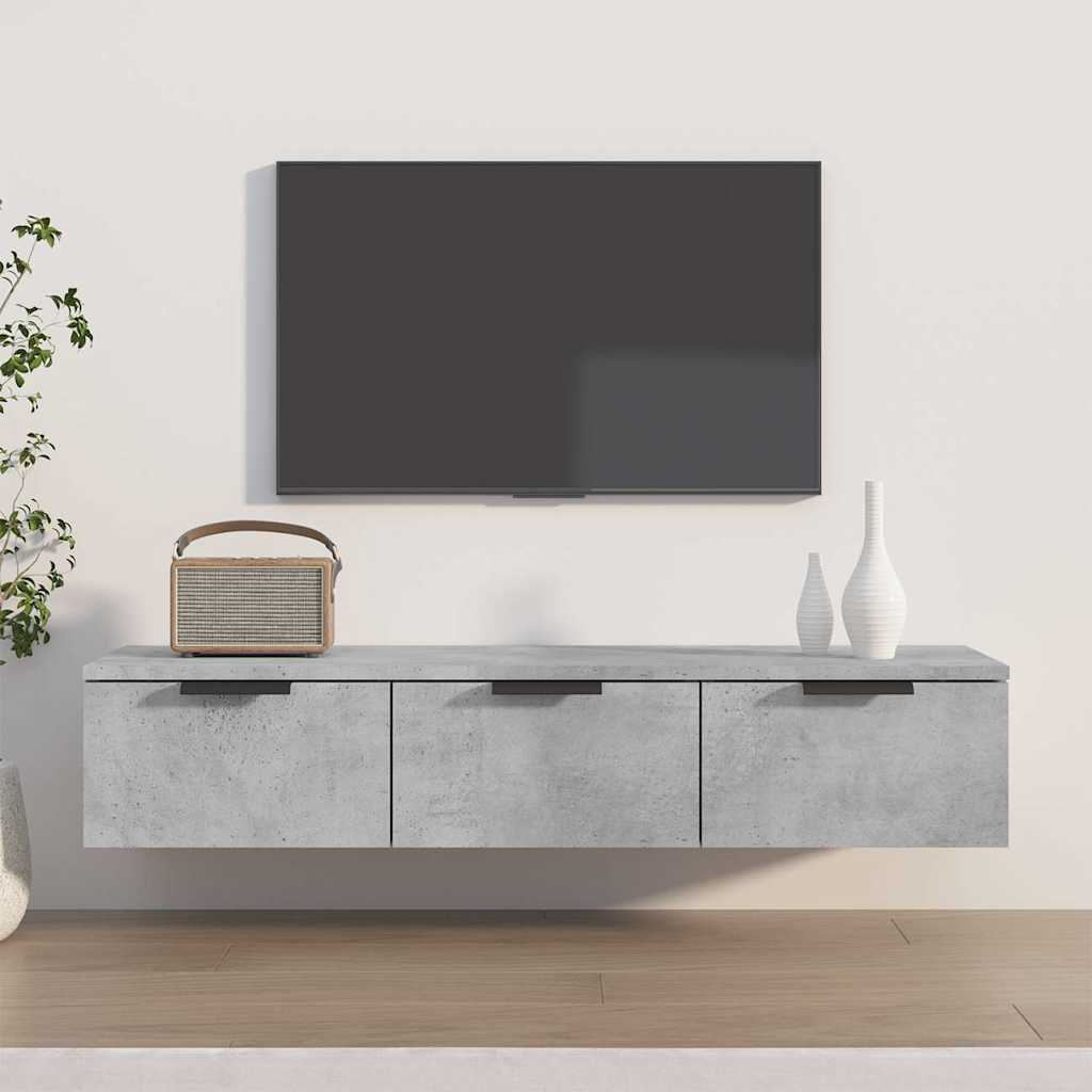 Vidaxl wandkast 102x30x20 cm bewerkt hout betongrijs