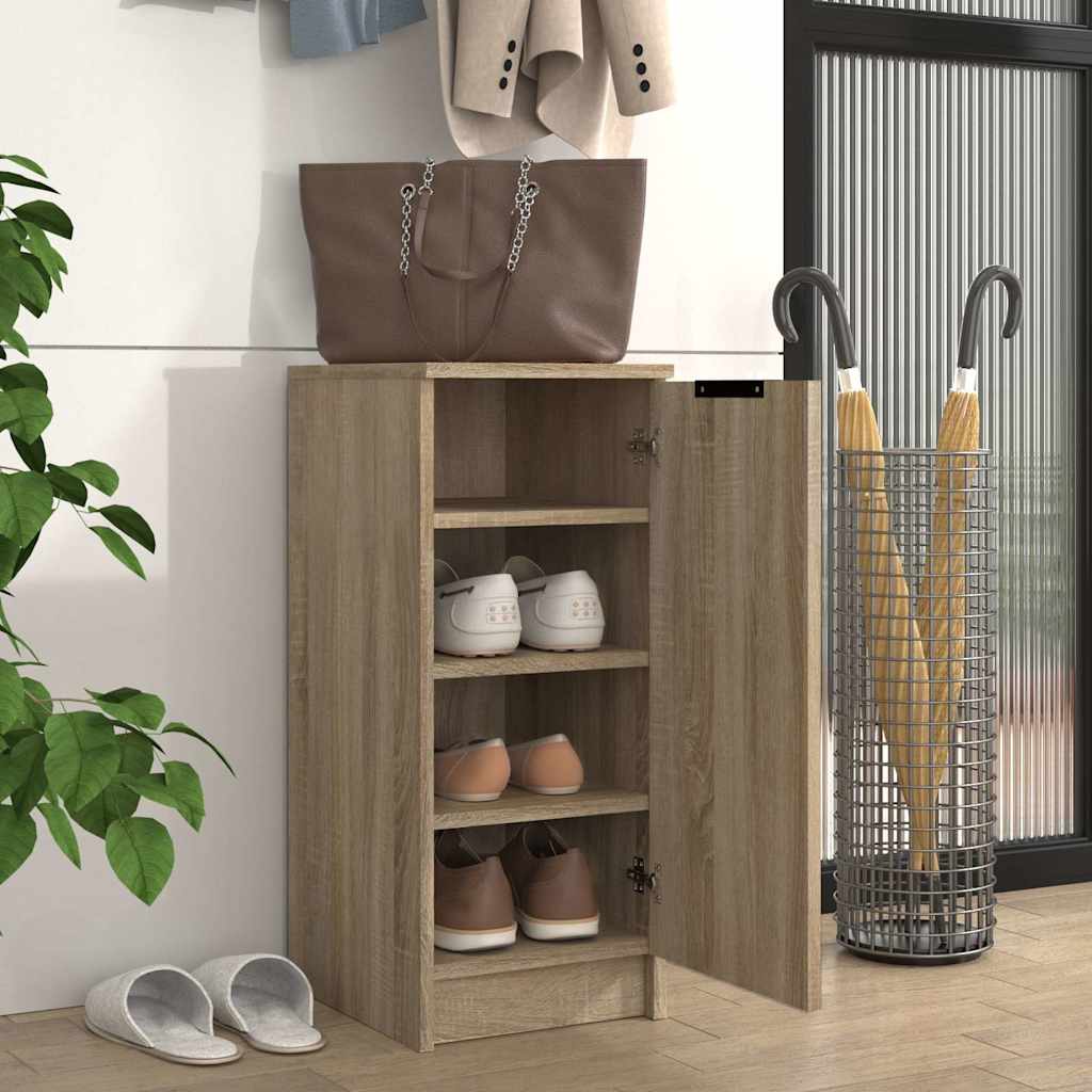 Vidaxl schoenenkast 30x35x70 cm bewerkt hout sonoma eikenkleurig