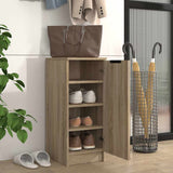 Vidaxl schoenenkast 30x35x70 cm bewerkt hout sonoma eikenkleurig