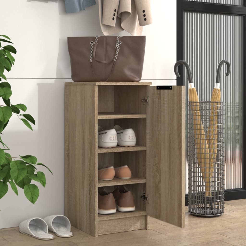 VIDAXL -Schuhschrank 30x35x70 cm Propertiertes Holz Sonoma Eiche gefärbt